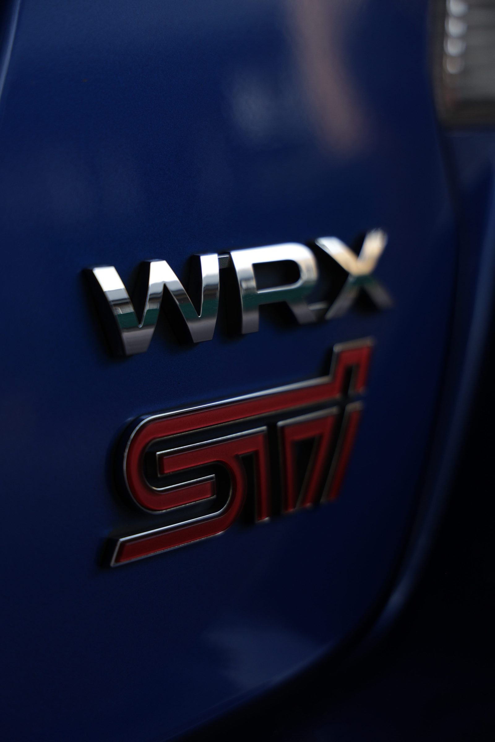 Subaru WRX STI badge detail